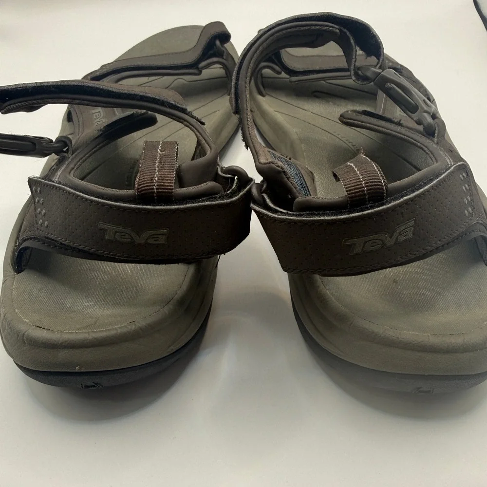 Teva Tanza Mens Brown Sport Sandals Hiking Water Shoes 1006912 Size 12